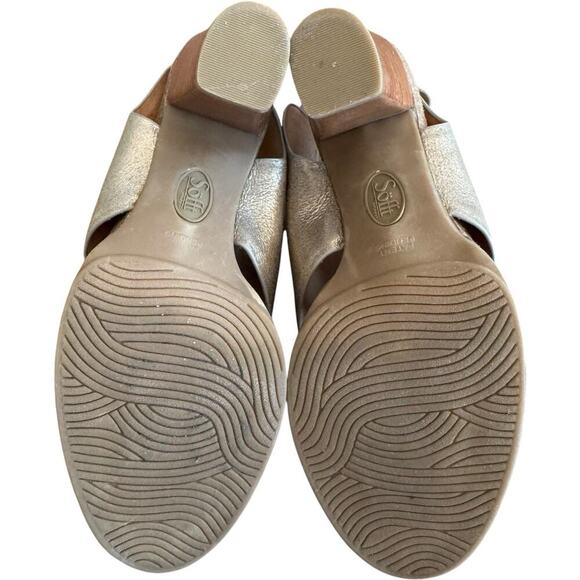 Sofft Cambria Leather Cross Strap Platform Slingback Sandals Gold Women's 6.5M - Picture 12 of 15